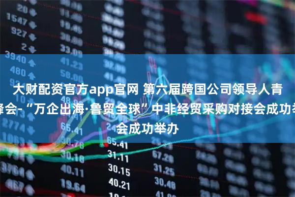 大财配资官方app官网 第六届跨国公司领导人青岛峰会-“万企出海·鲁贸全球”中非经贸采购对接会成功举办